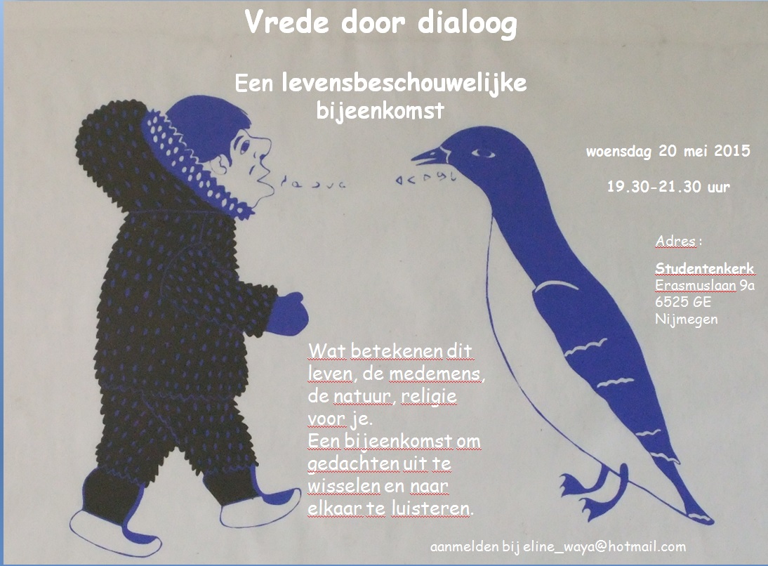 Flyer interreligieuze dialoog Eline van den Muijsenberg